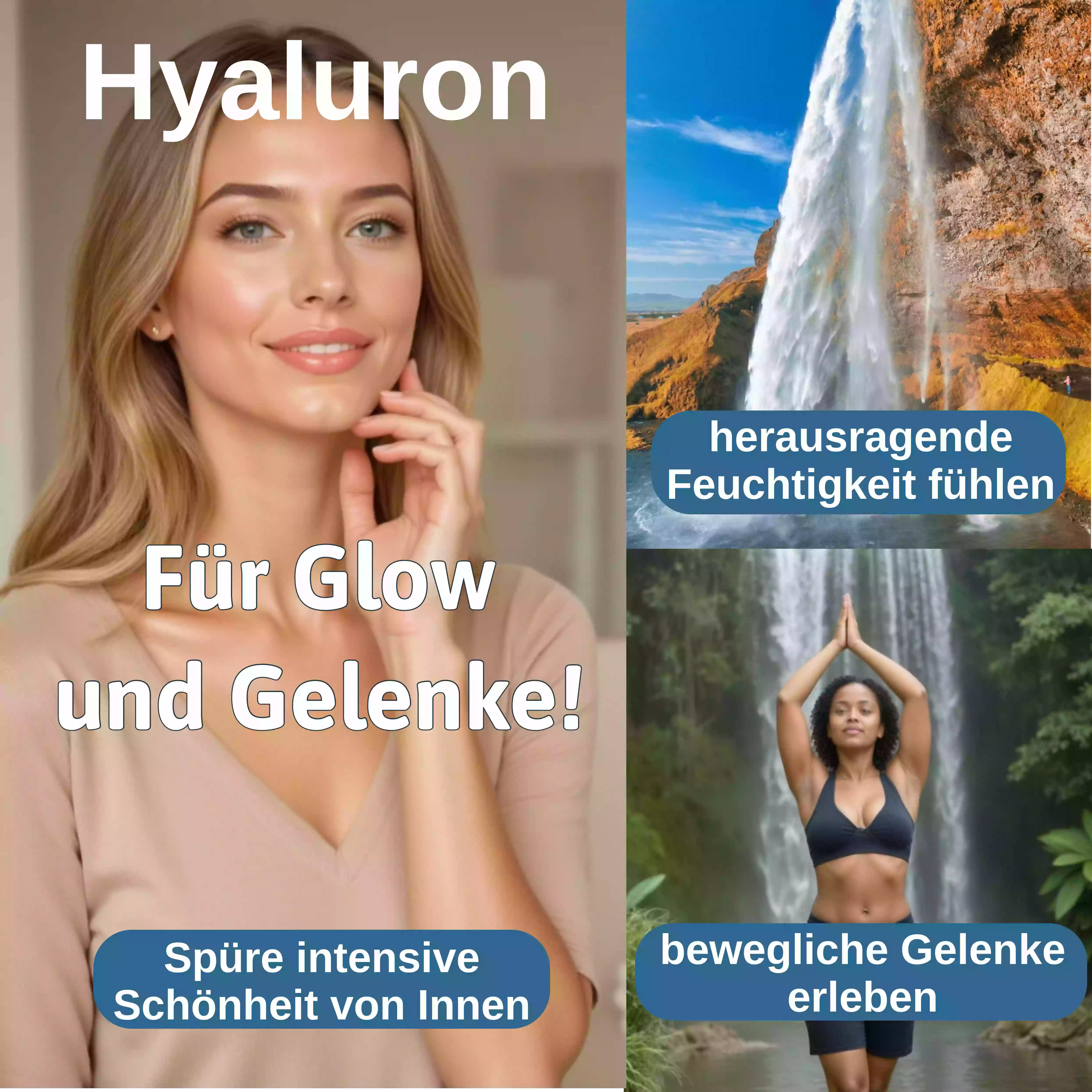 Hochmolekulare Hyaluronsäure Vorteile Drei Vorteile, wie hochmolekulare Hyaluronsäure dich unterstützen kannn.